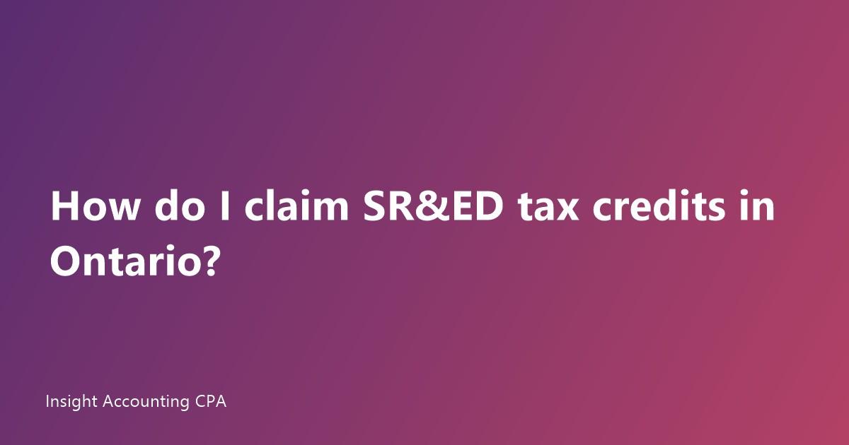 sred tax credits