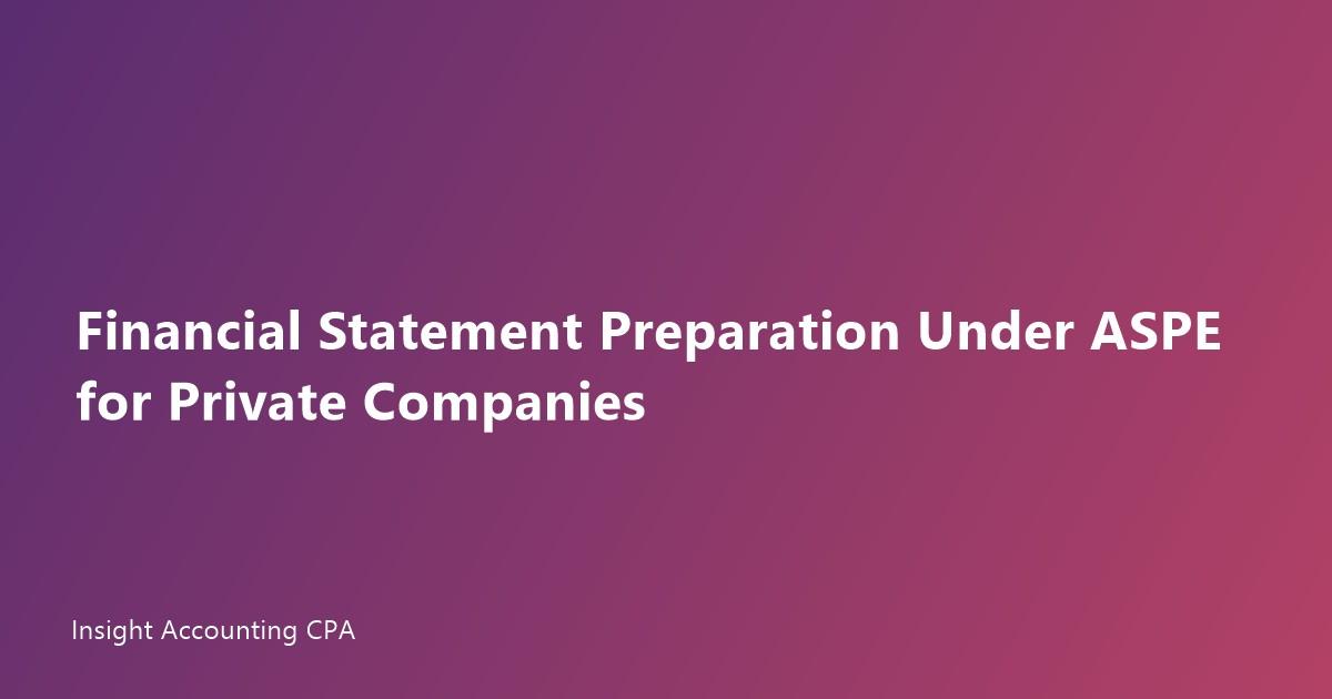 financial statement aspe