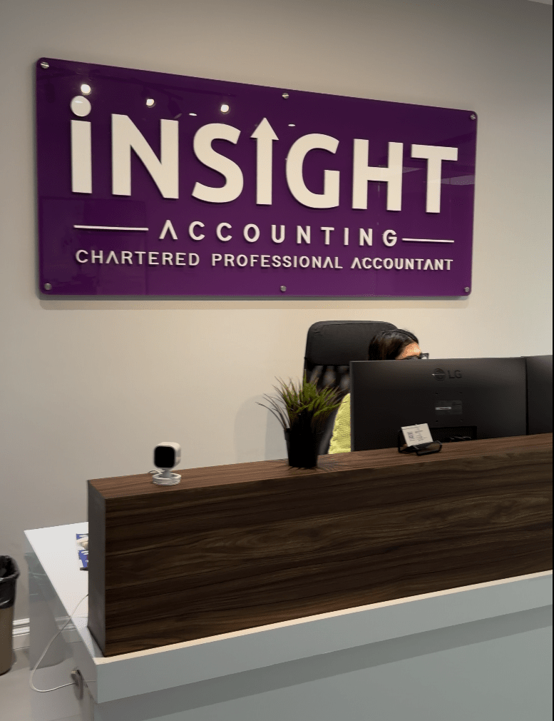 Insight Accounting Reception Sign